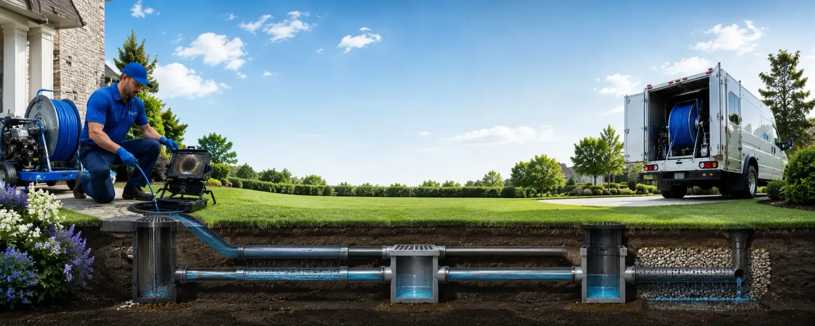 Outdoor drain cleaning information for Sandy Hook, CT